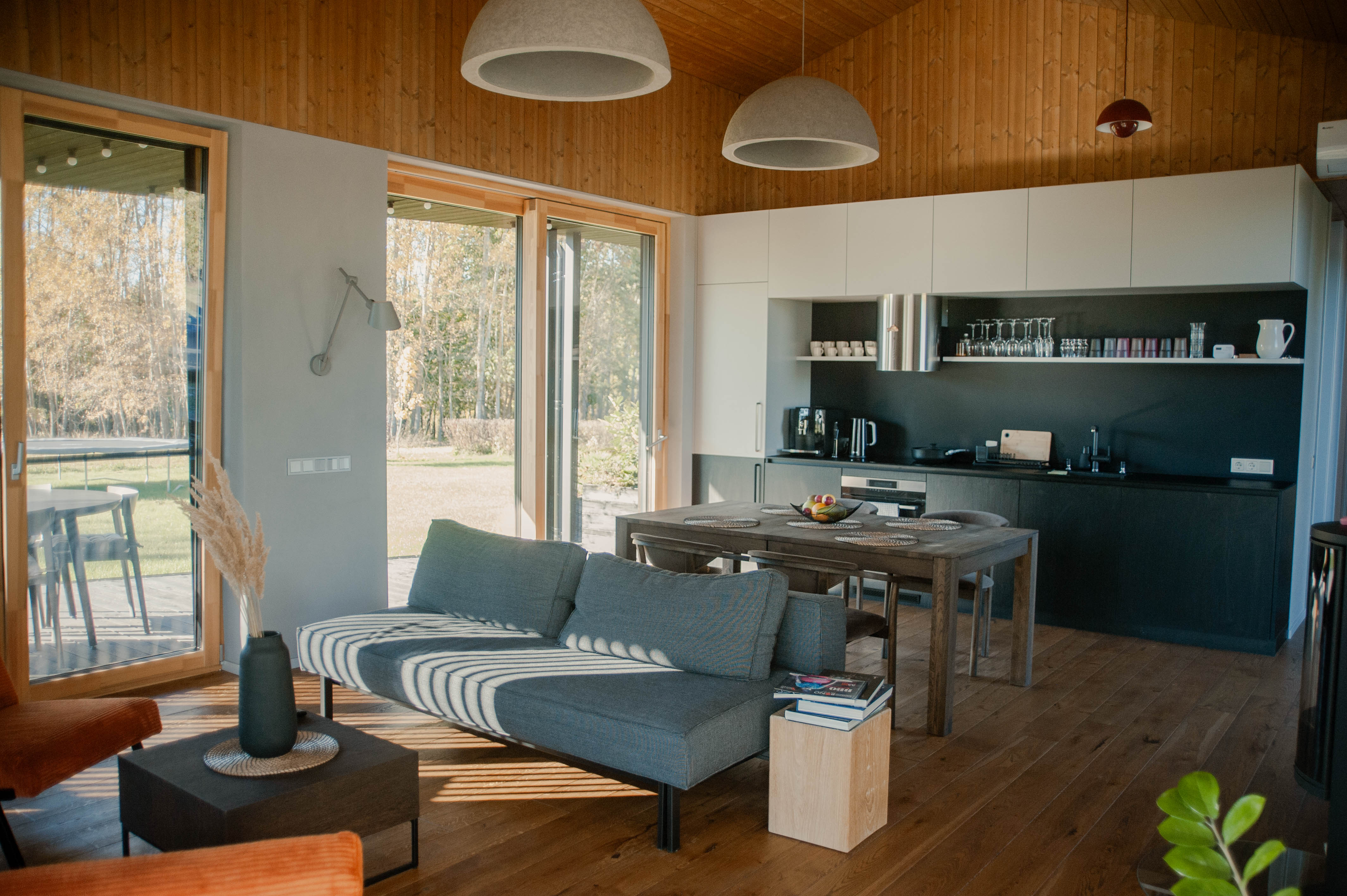 Cozy living room with fireplace